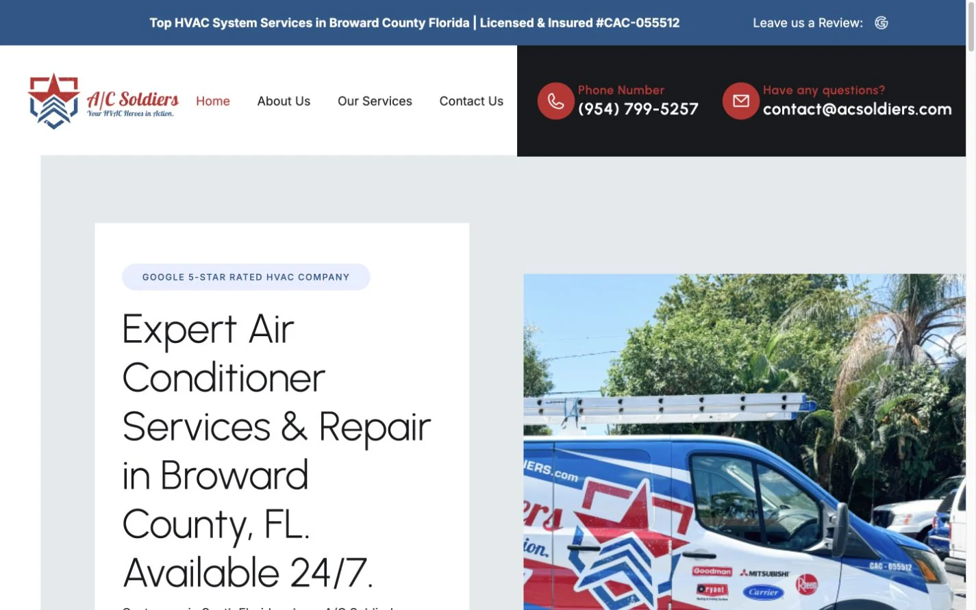 A/C Soldiers website preview