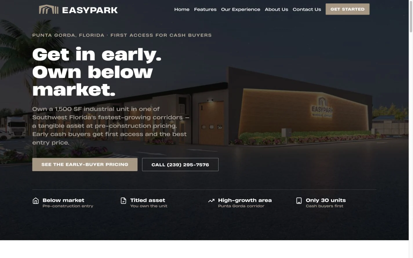 EasyPark website preview