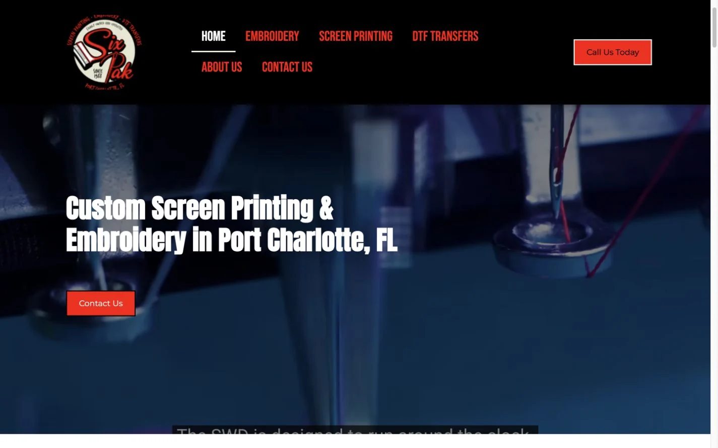 Six Pak of Port Charlotte desktop website preview